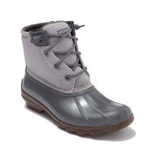 Sperry Syren Gulf Saltwater Duckboots in Grey Glitter Sz 7.